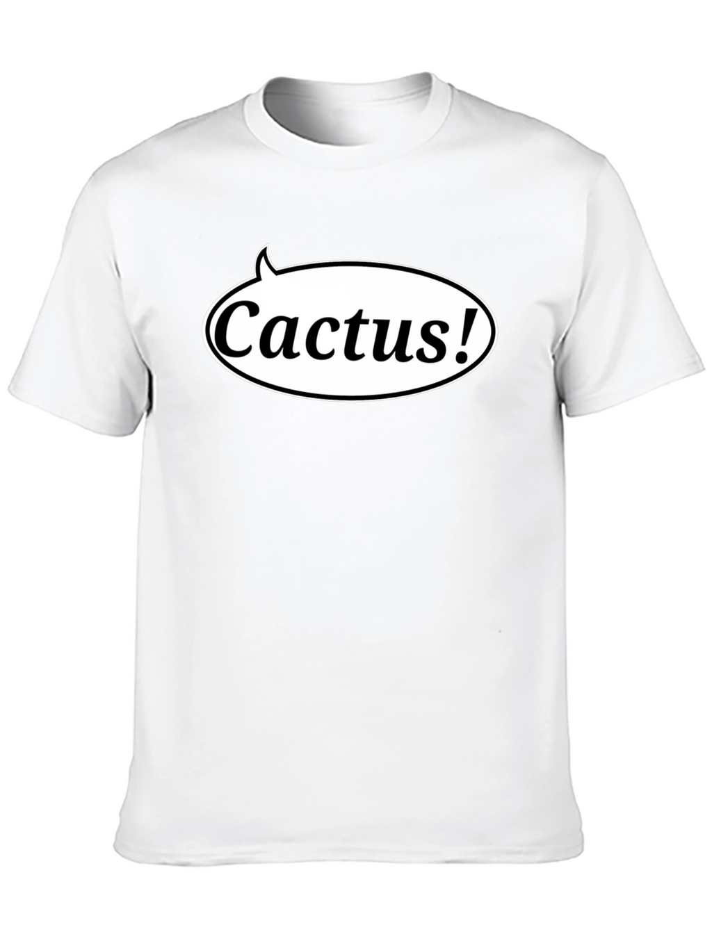 Cactus! Graphic Print Black T-Shirt