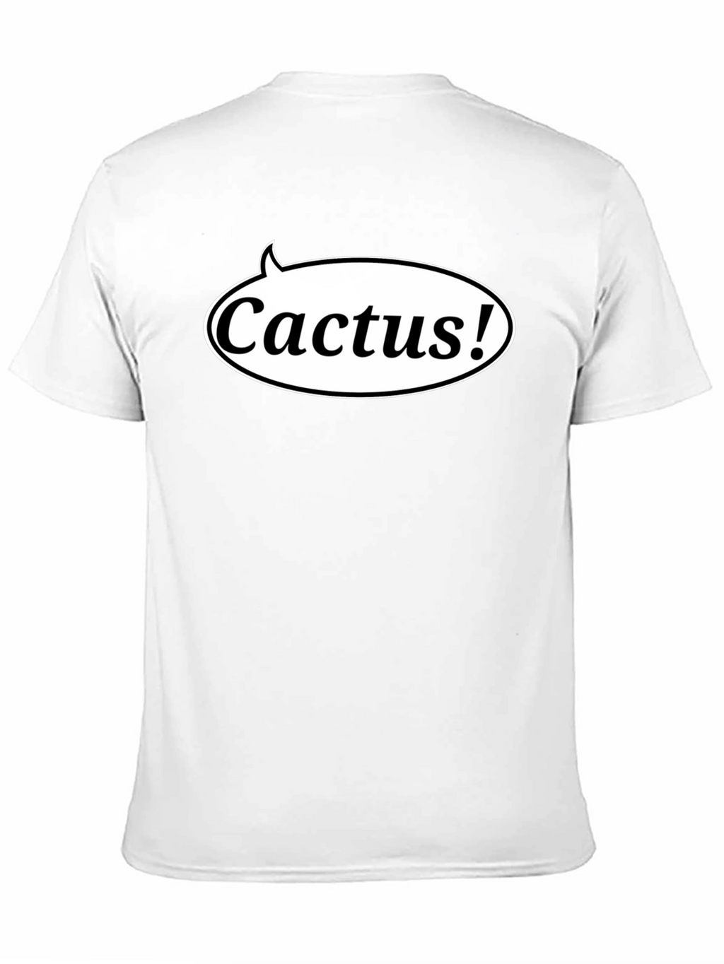 Cactus! Graphic Print Black T-Shirt