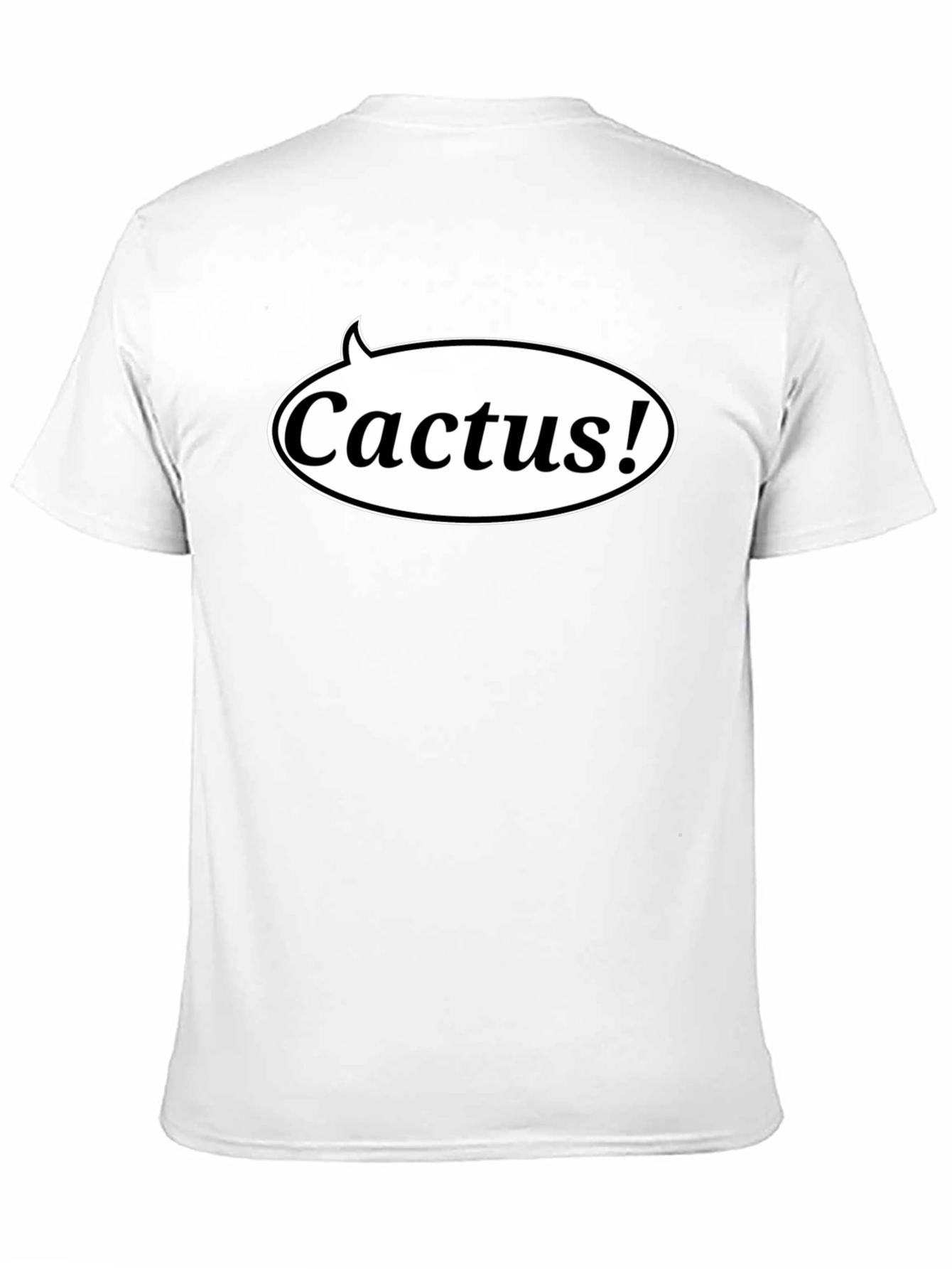 Cactus! Graphic Print Black T-Shirt