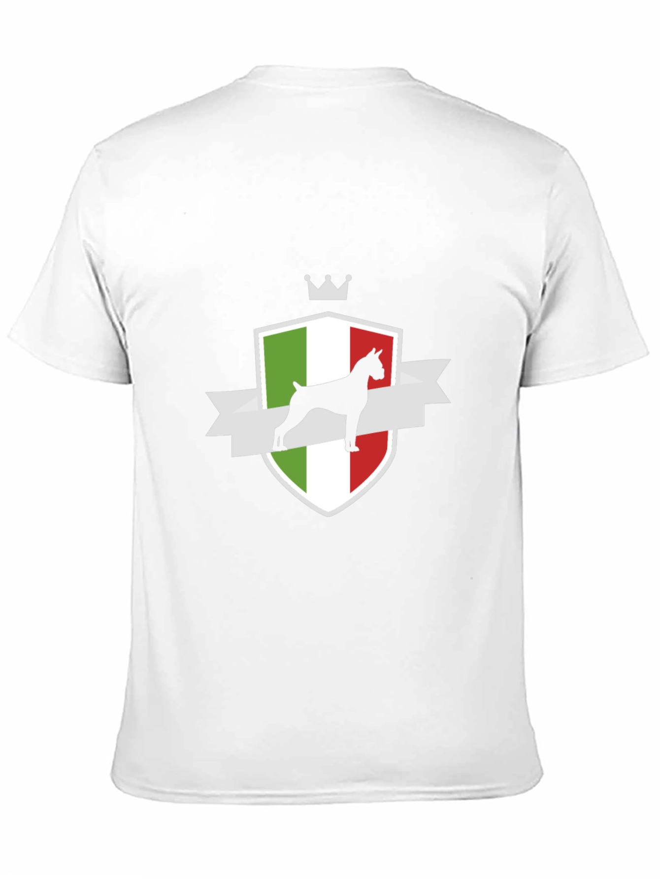 Italian Boxer Dog Crest T-Shirt - Black