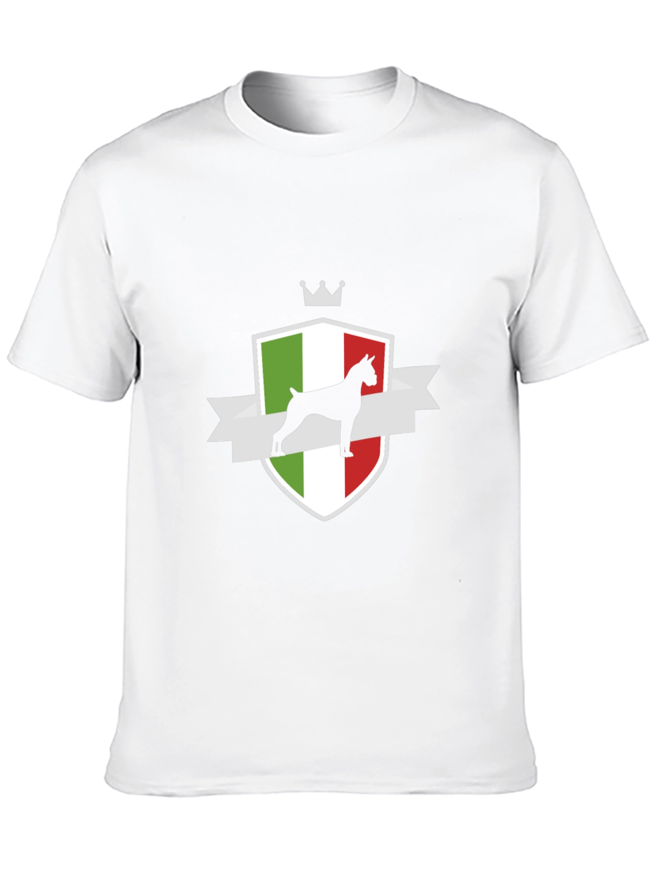 Italian Boxer Dog Crest T-Shirt - Black