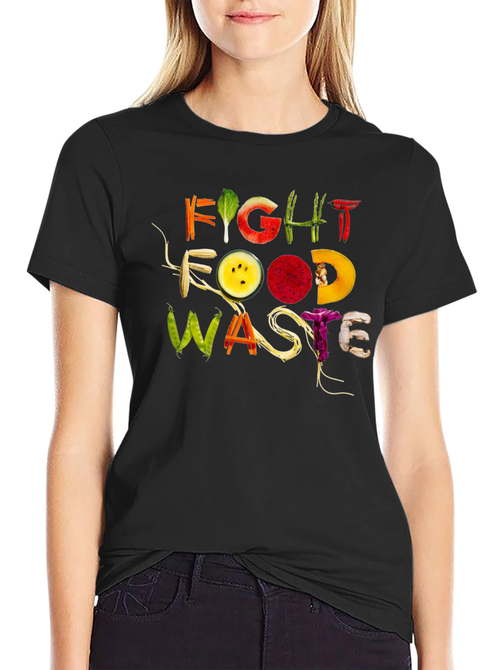 Fight Food Waste Graphic Tee - Eco-Friendly Fashion