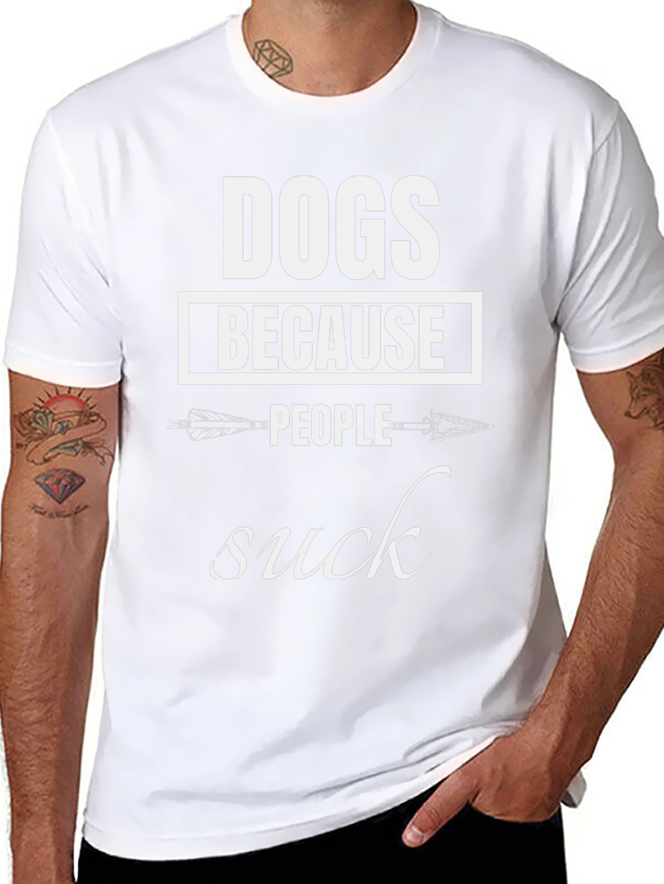 Dogs Because People Suck T-Shirt Funny Pet Lover Tee