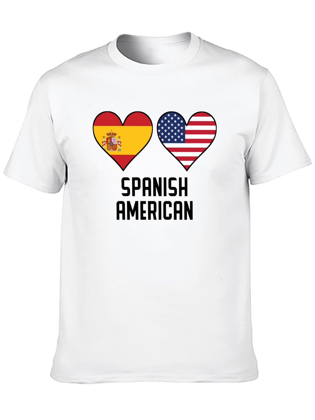 Spanish American Flag Heart T-Shirt