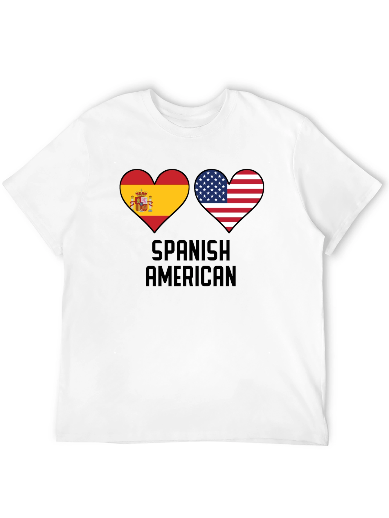 Spanish American Flag Heart T-Shirt