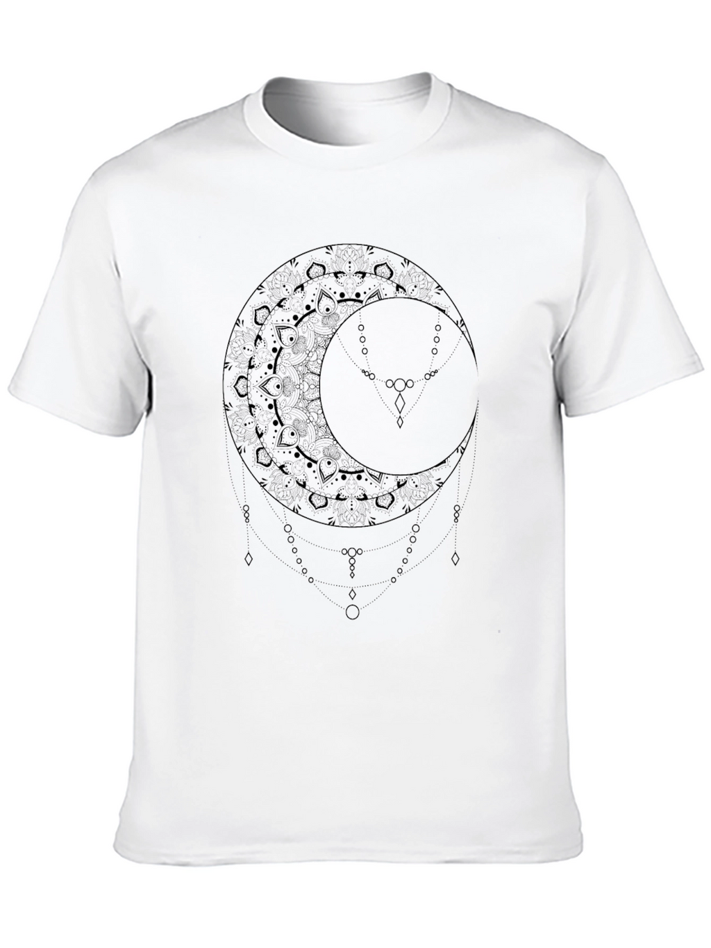 Mystic Moon Graphic T-Shirt - Black Cotton Tee