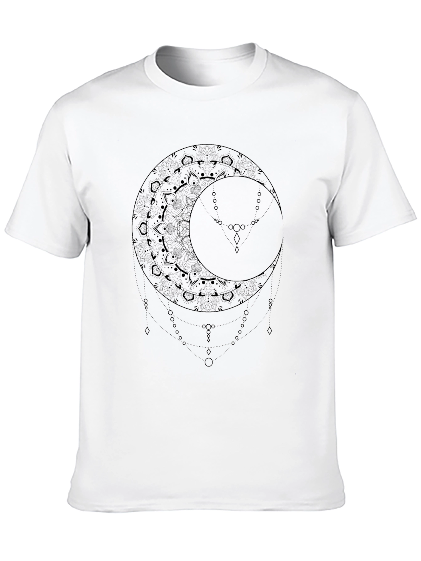 Mystic Moon Graphic T-Shirt - Black Cotton Tee