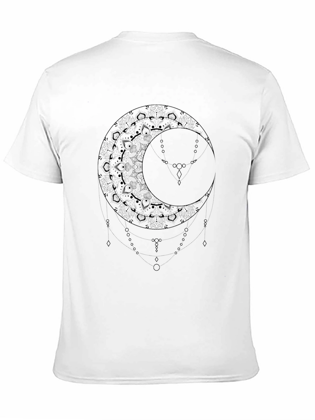 Mystic Moon Graphic T-Shirt - Black Cotton Tee