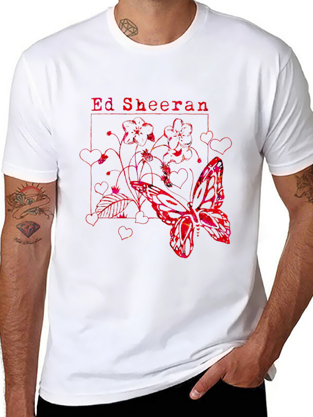Ed Sheeran Butterfly Graphic Tee