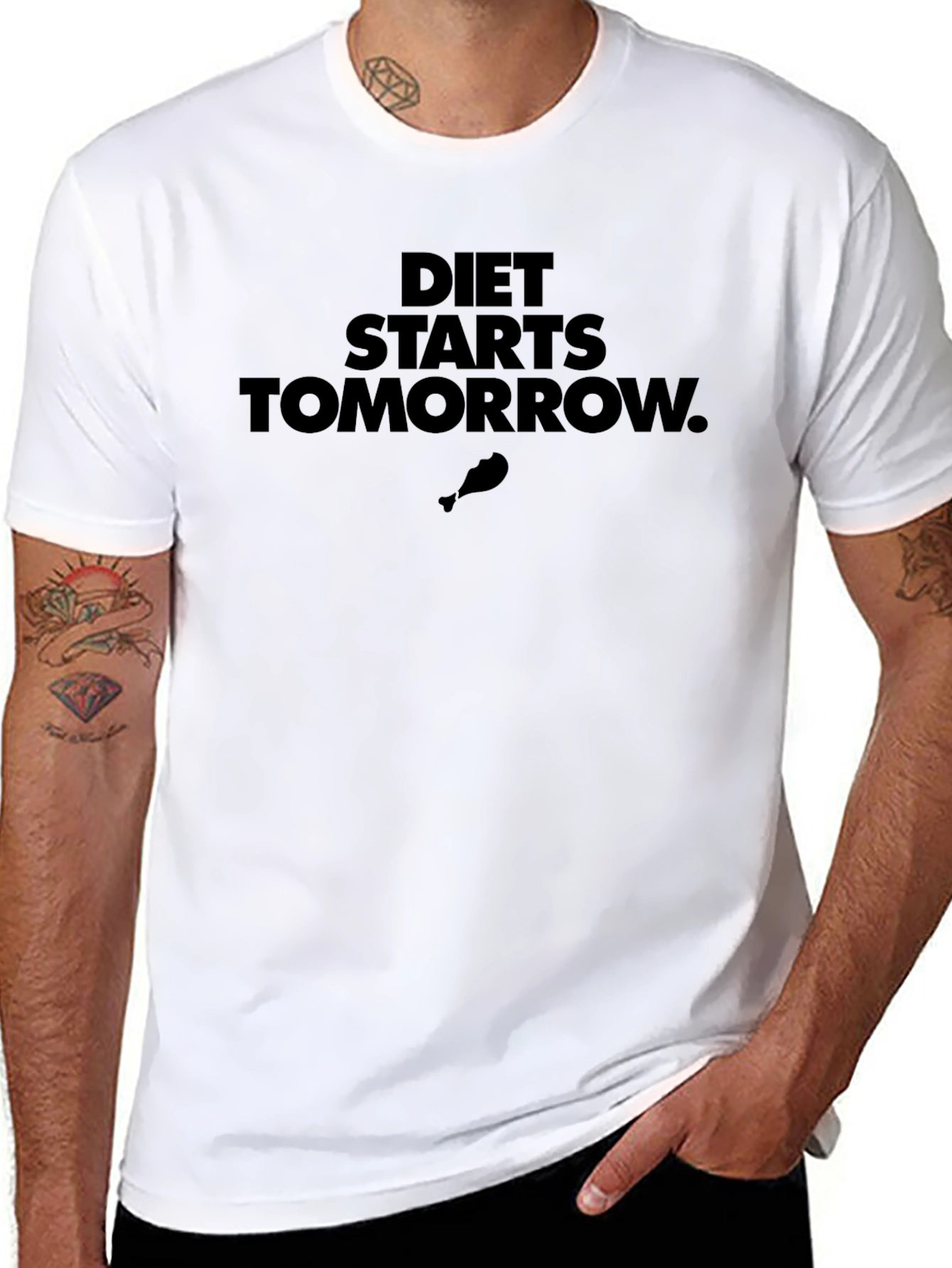 Diet Starts Tomorrow Graphic T-Shirt