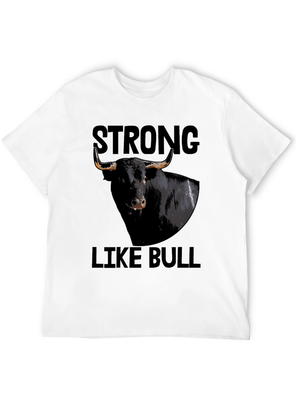 Strong Like Bull Graphic Tee - Black