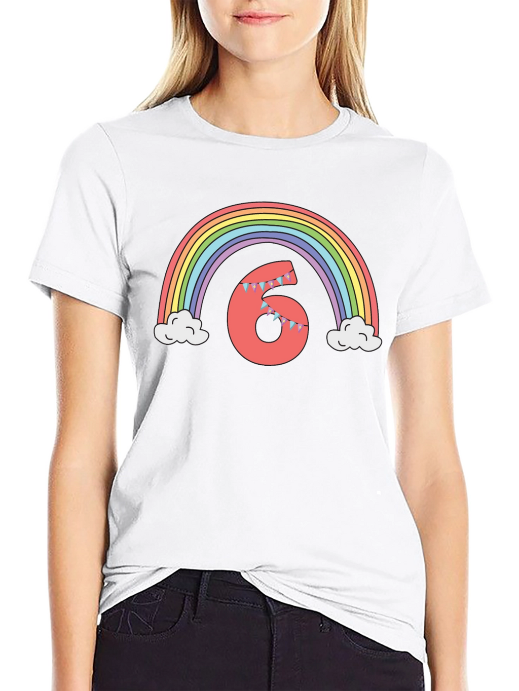 Birthday Rainbow Number 6 T-Shirt