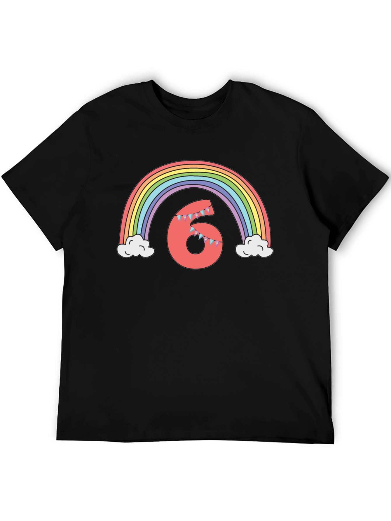 Birthday Rainbow Number 6 T-Shirt