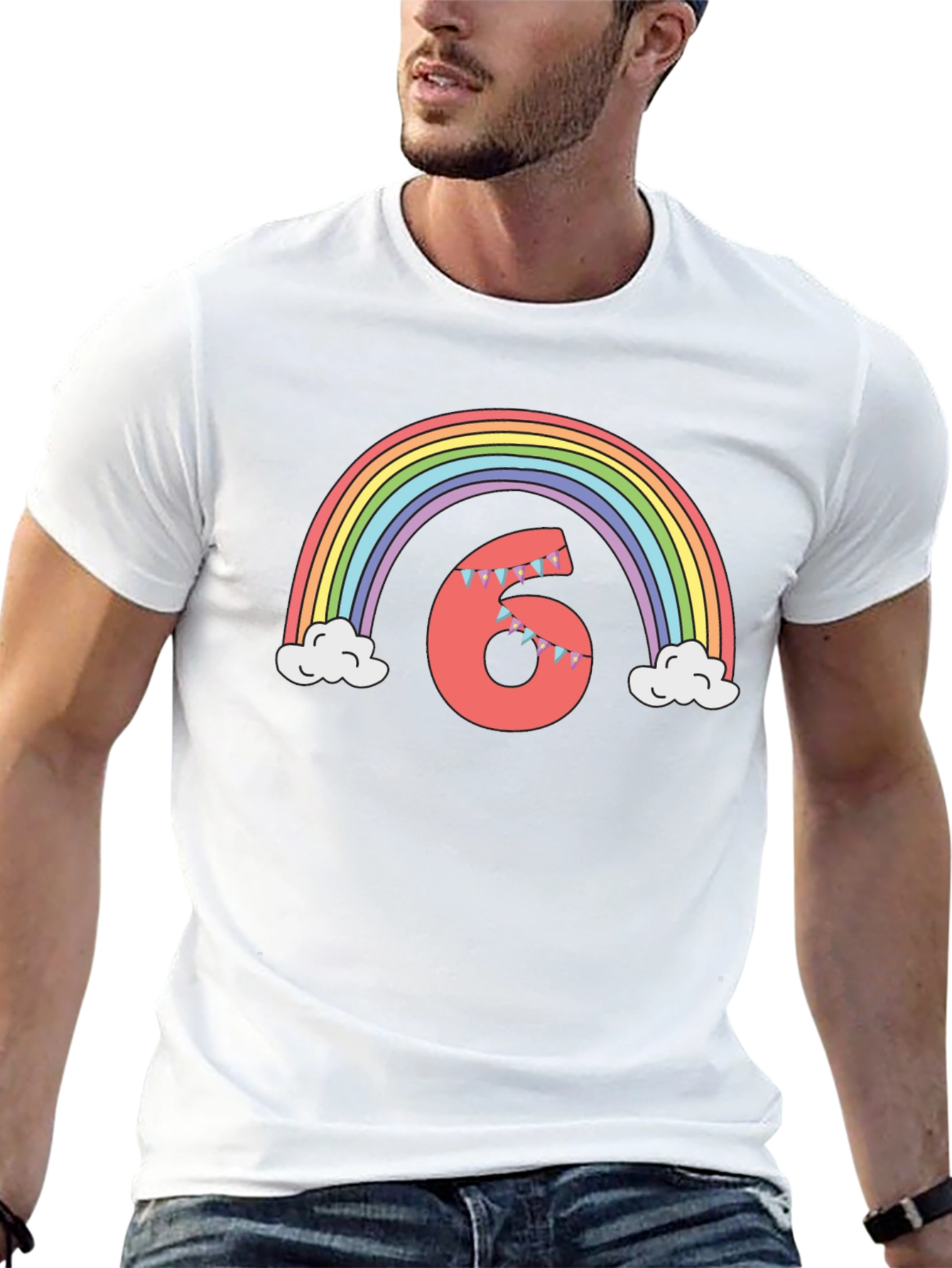Birthday Rainbow Number 6 T-Shirt