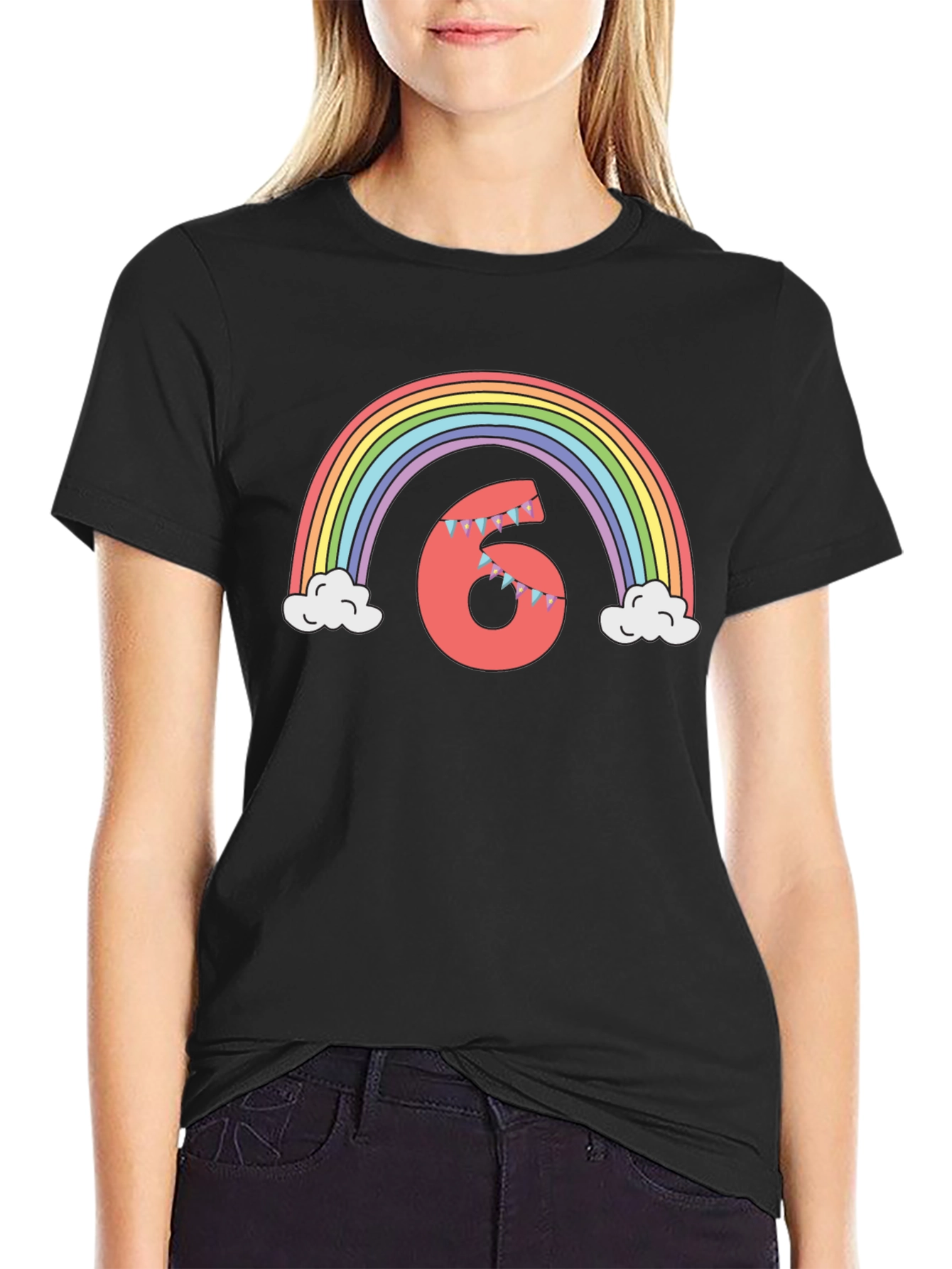 Birthday Rainbow Number 6 T-Shirt
