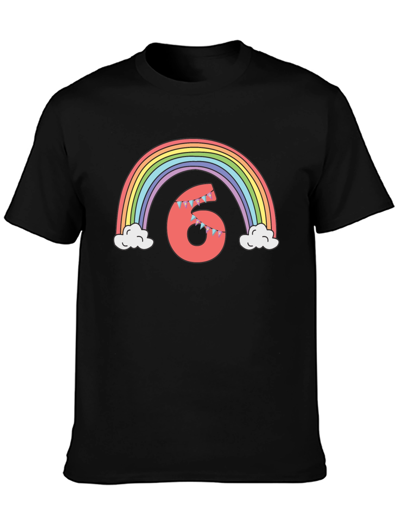 Birthday Rainbow Number 6 T-Shirt