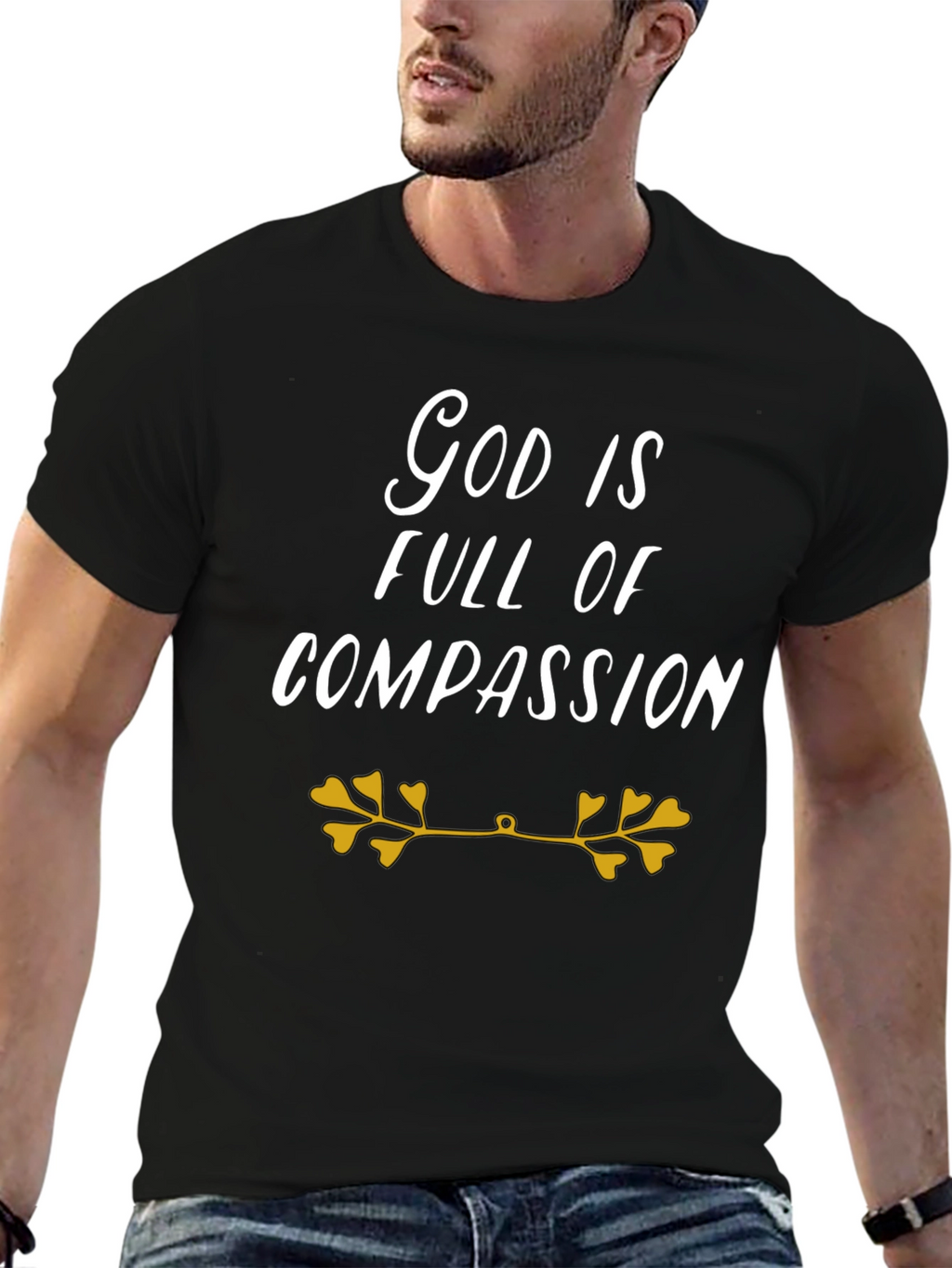 God Is Full Of Compassion Black T-Shirt