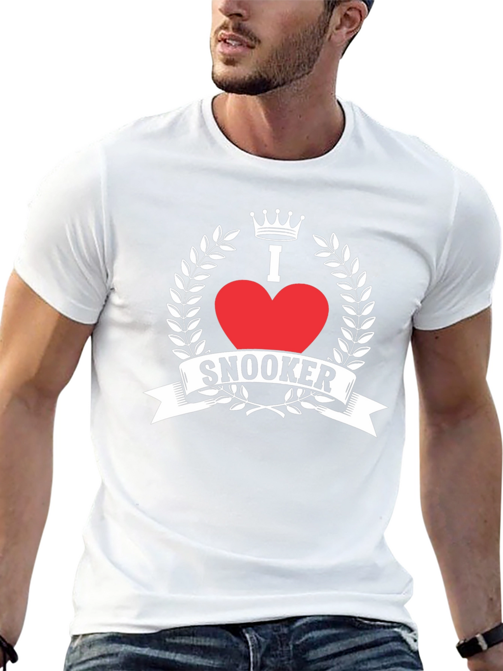 I Love Snooker Graphic Tee - Black