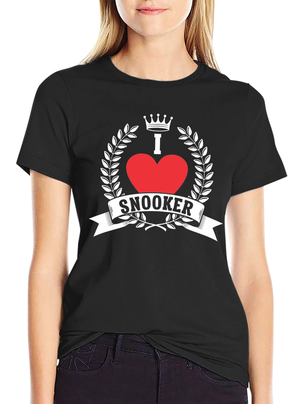 I Love Snooker Graphic Tee - Black