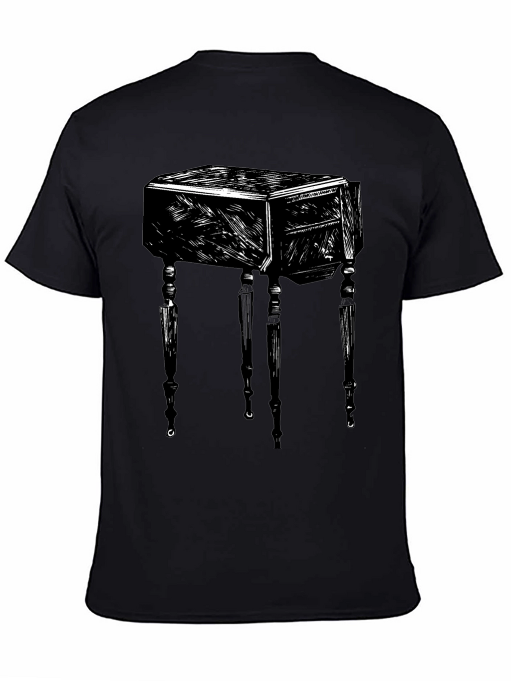 Abstract Table Graphic Black T-Shirt