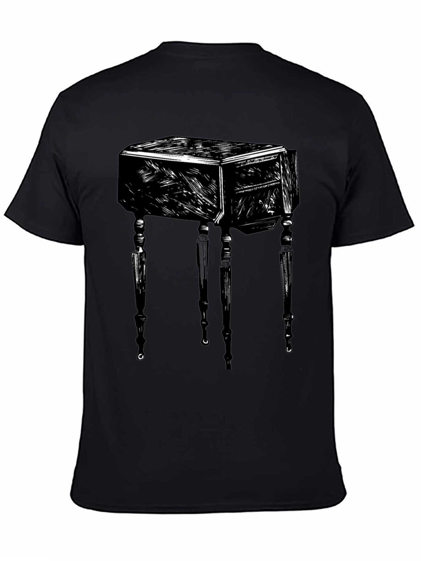 Abstract Table Graphic Black T-Shirt