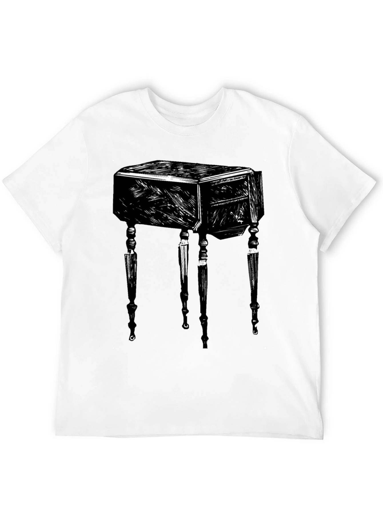 Abstract Table Graphic Black T-Shirt