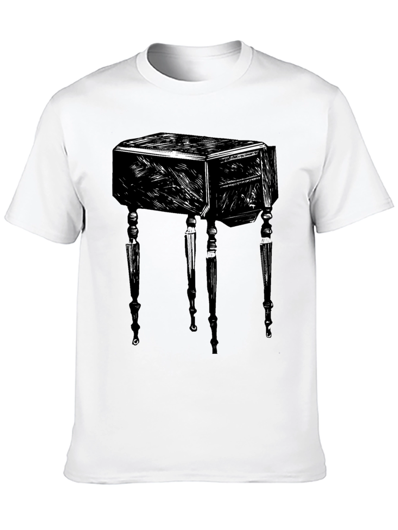 Abstract Table Graphic Black T-Shirt