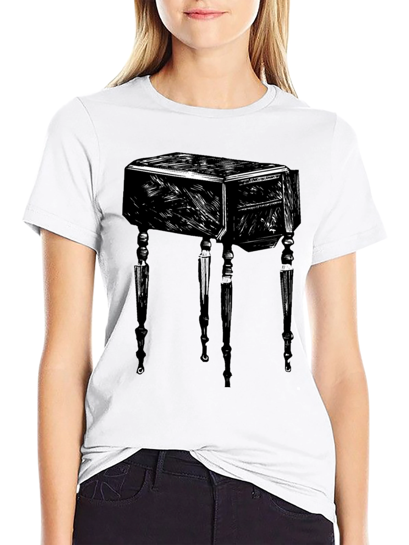 Abstract Table Graphic Black T-Shirt