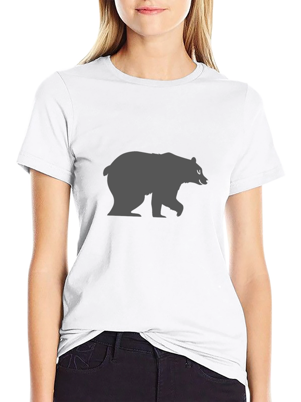 Mens Black Bear Graphic T-Shirt