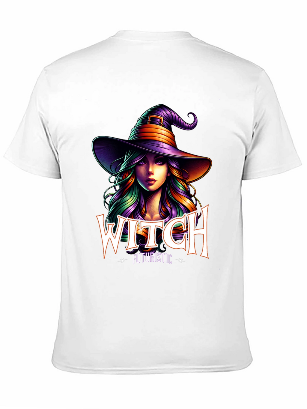 Futuristic Witch Graphic Tee - Unisex Halloween T-Shirt