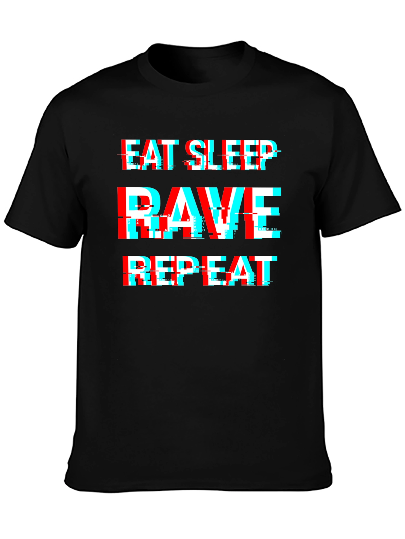 Eat Sleep Rave Repeat Glitch Tee