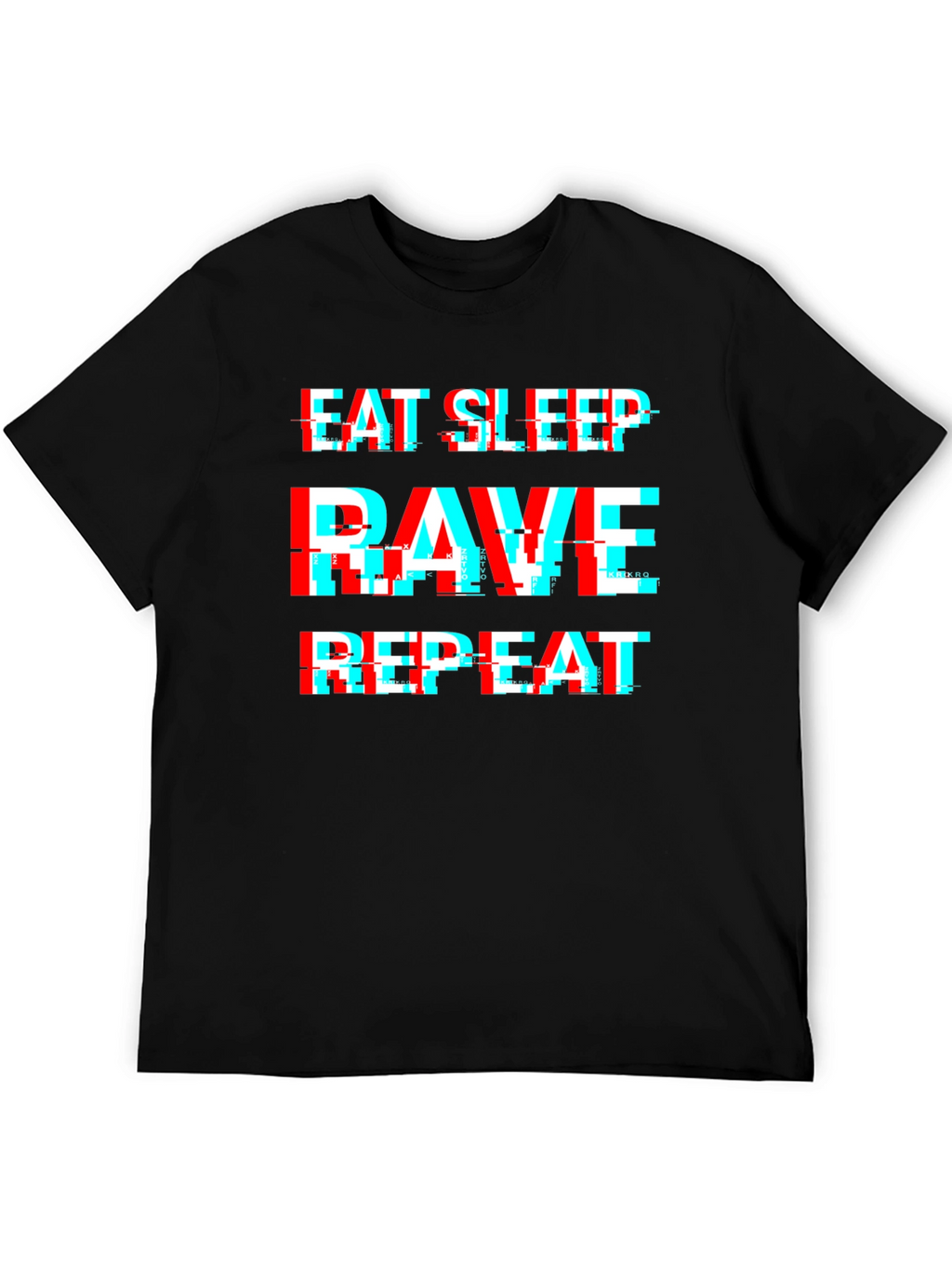 Eat Sleep Rave Repeat Glitch Tee