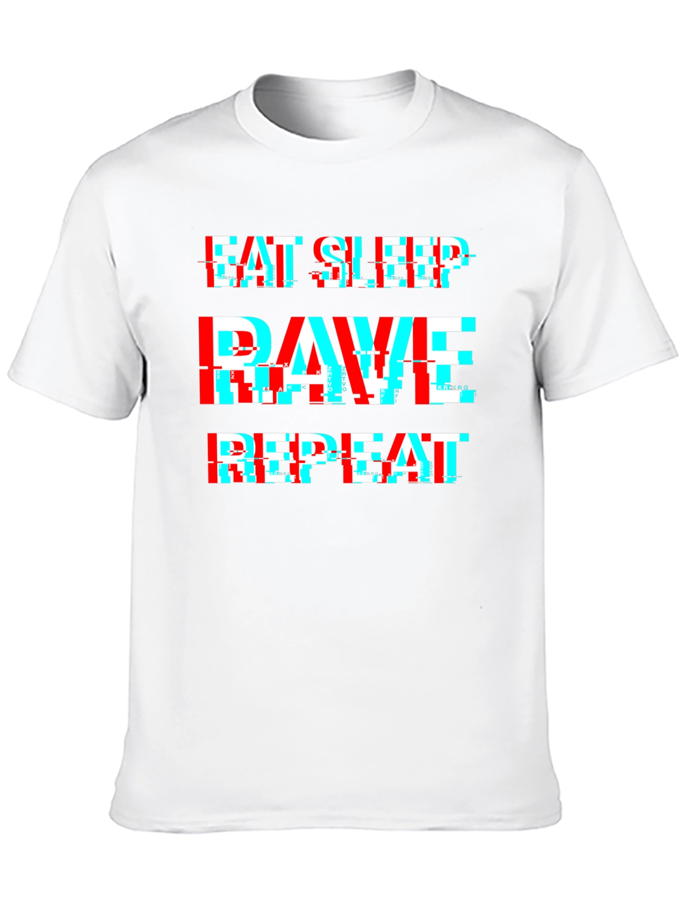 Eat Sleep Rave Repeat Glitch Tee