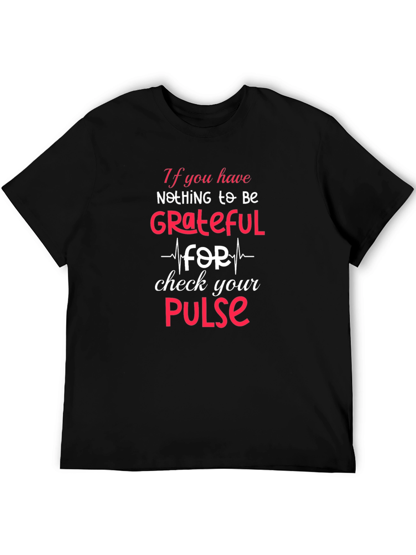 Grateful Pulse T-Shirt - Black Cotton Blend