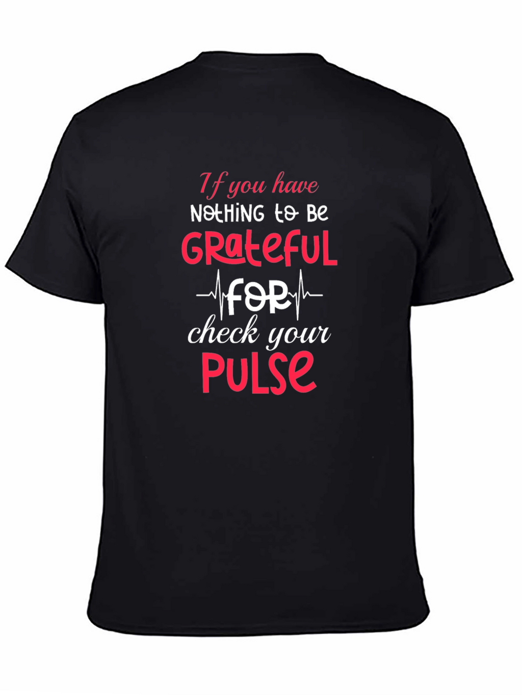 Grateful Pulse T-Shirt - Black Cotton Blend