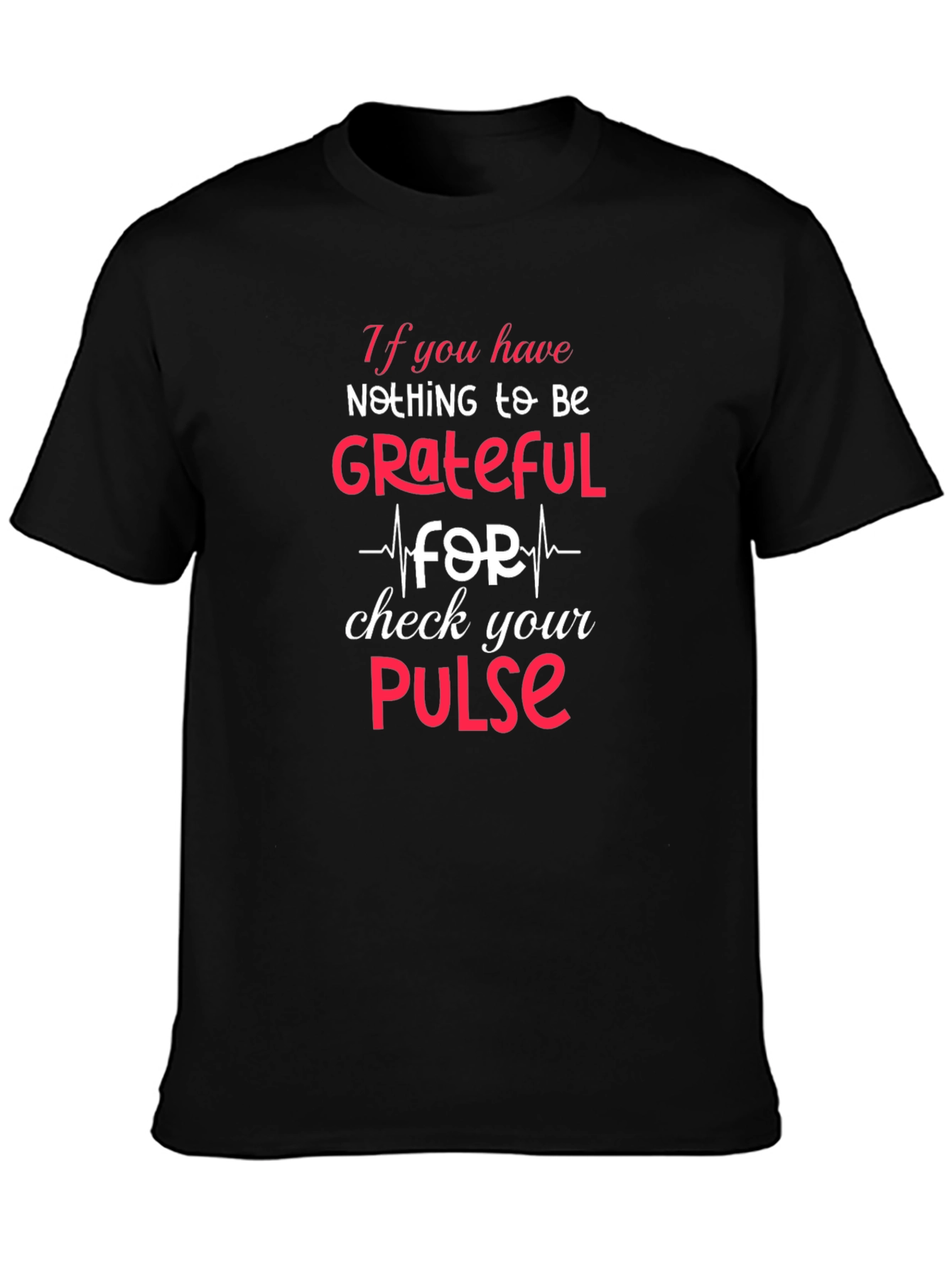 Grateful Pulse T-Shirt - Black Cotton Blend