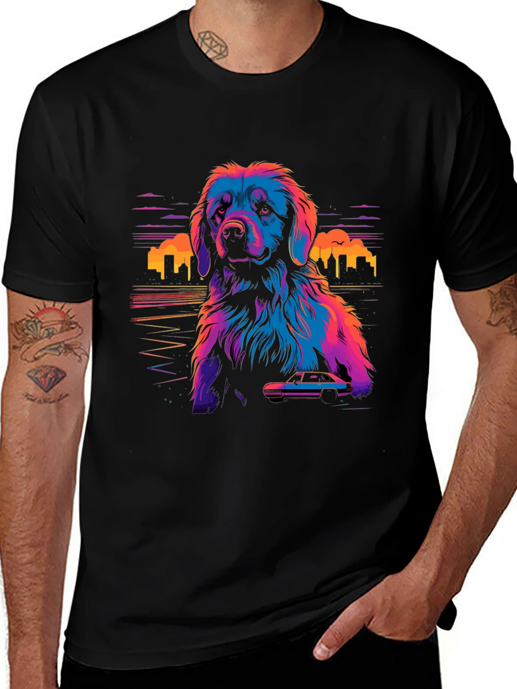 Vaporwave Dog T-Shirt - Retro Style
