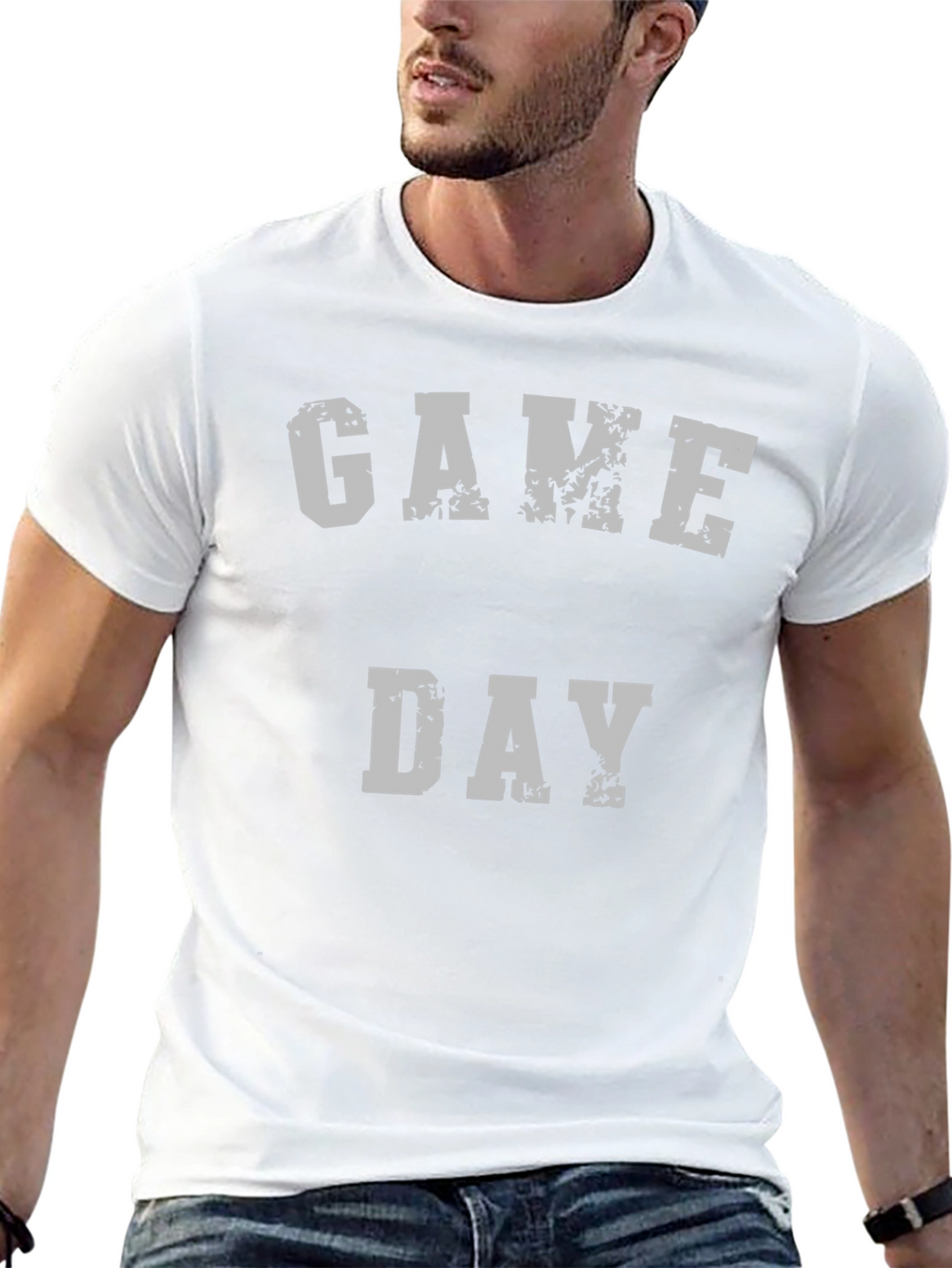 Game Day Graphic Tee - Black Cotton T-Shirt
