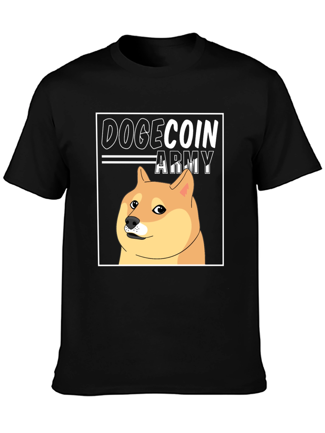 Dogecoin Army Black T-Shirt
