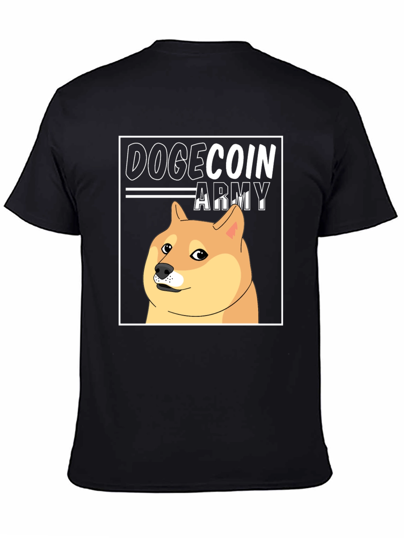 Dogecoin Army Black T-Shirt