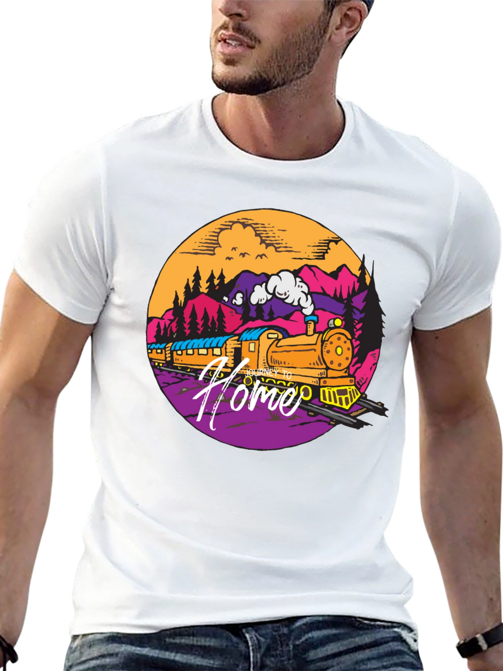 Homebound Train Graphic T-Shirt