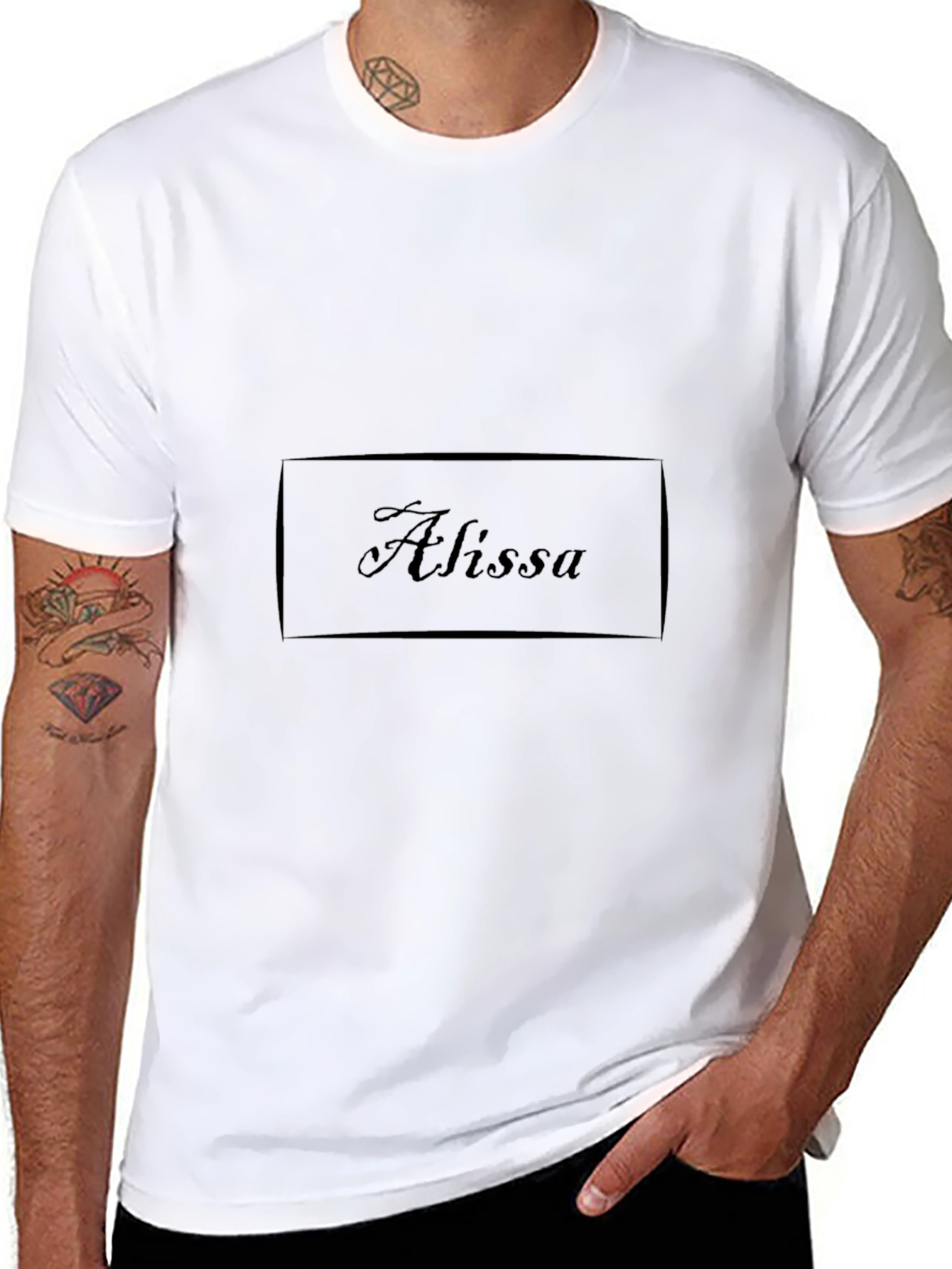 Alissa Custom Name Black T-Shirt