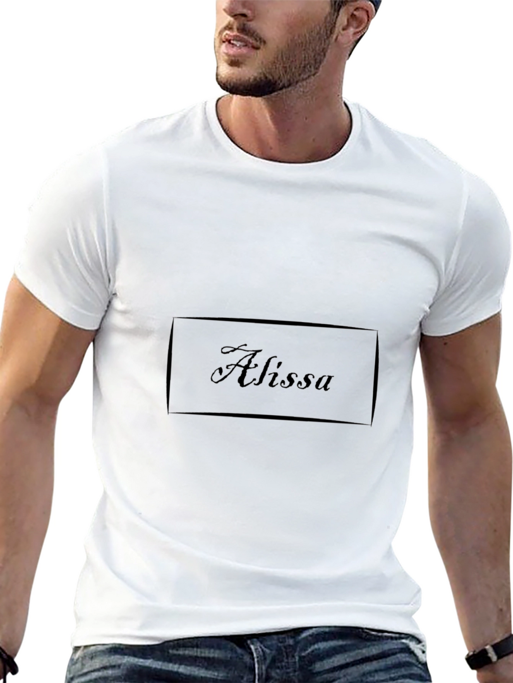 Alissa Custom Name Black T-Shirt