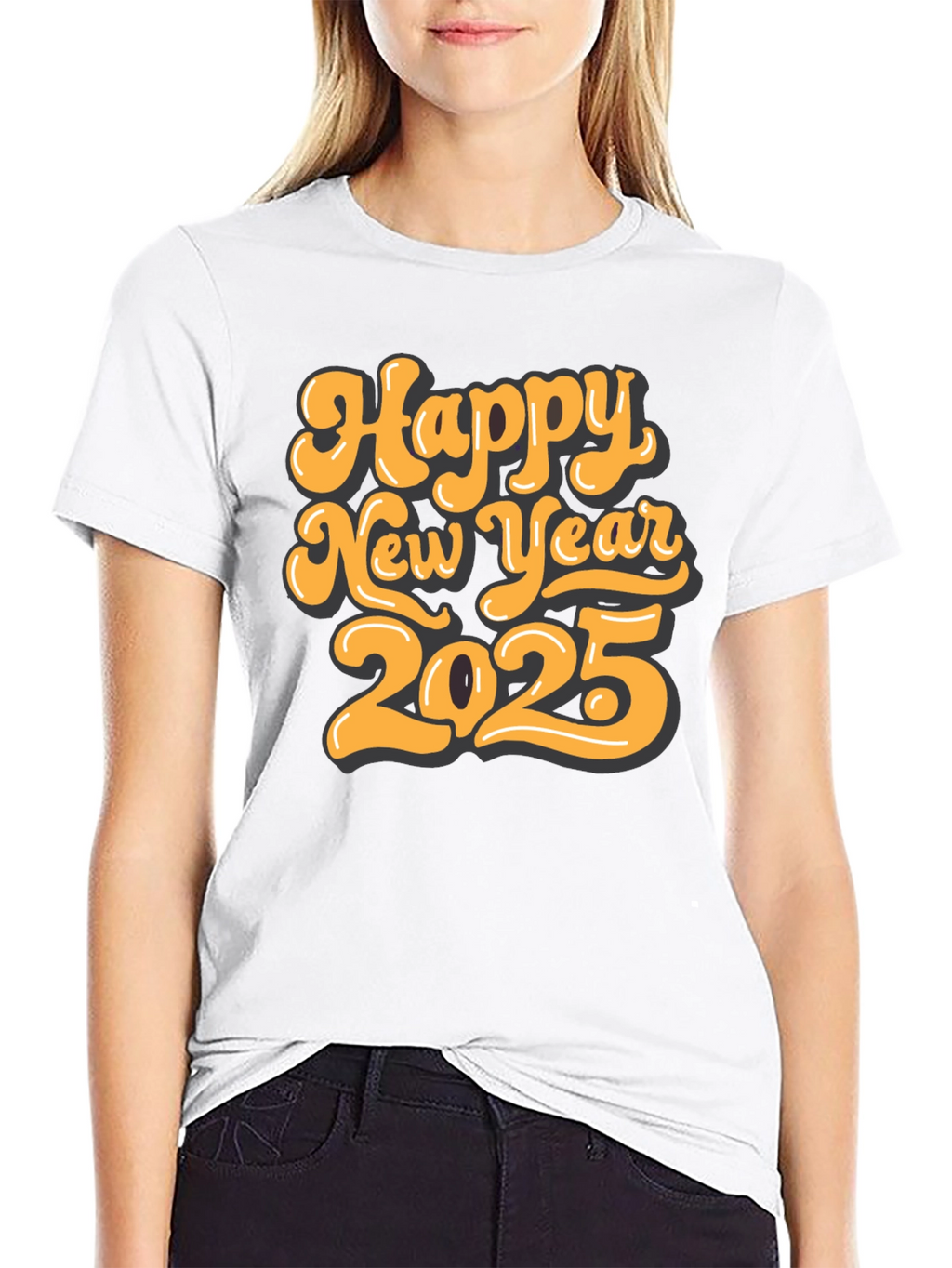 Happy New Year 2025 Black T-Shirt