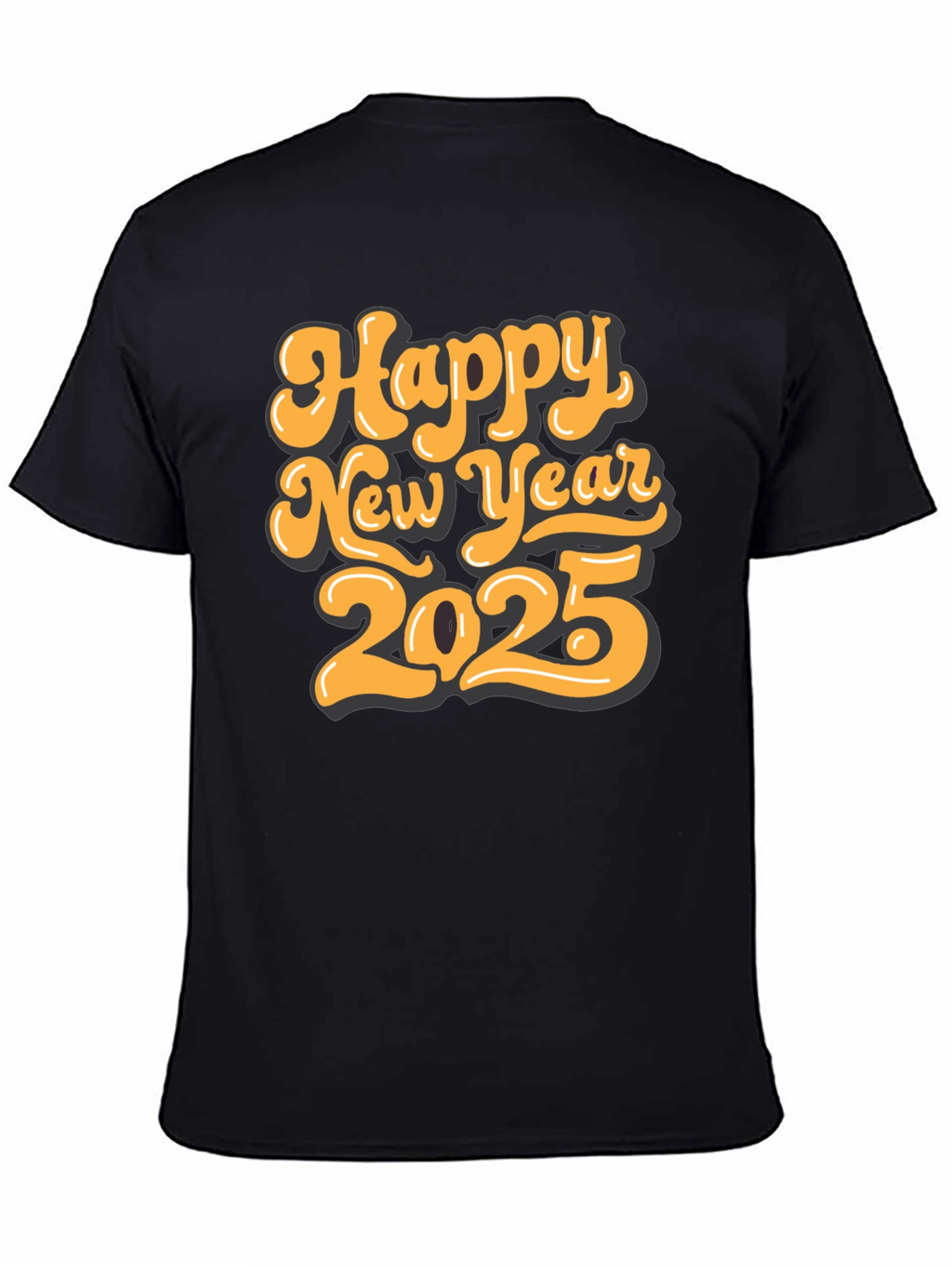 Happy New Year 2025 Black T-Shirt
