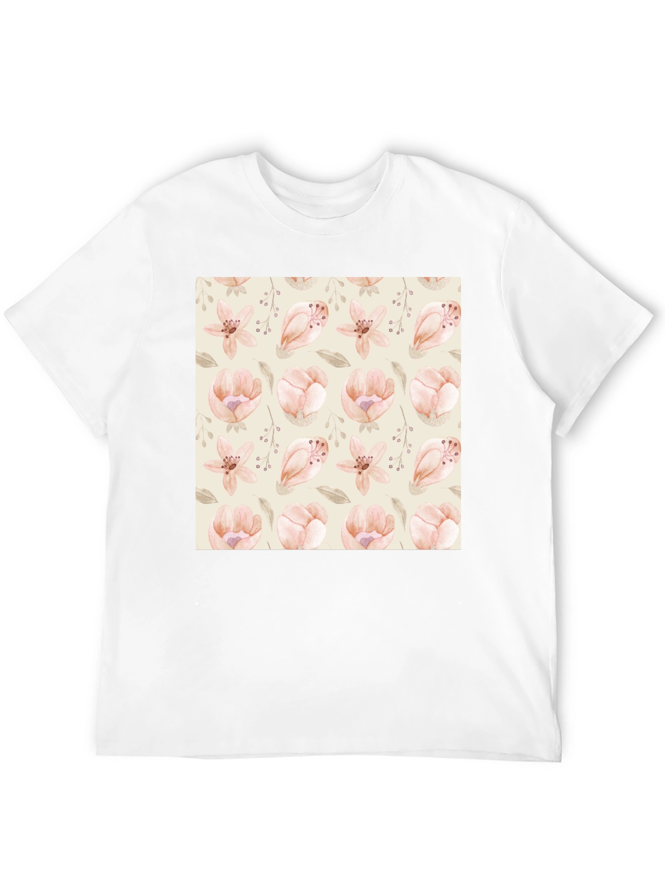Floral Print Black T-Shirt - Stylish Casual Wear