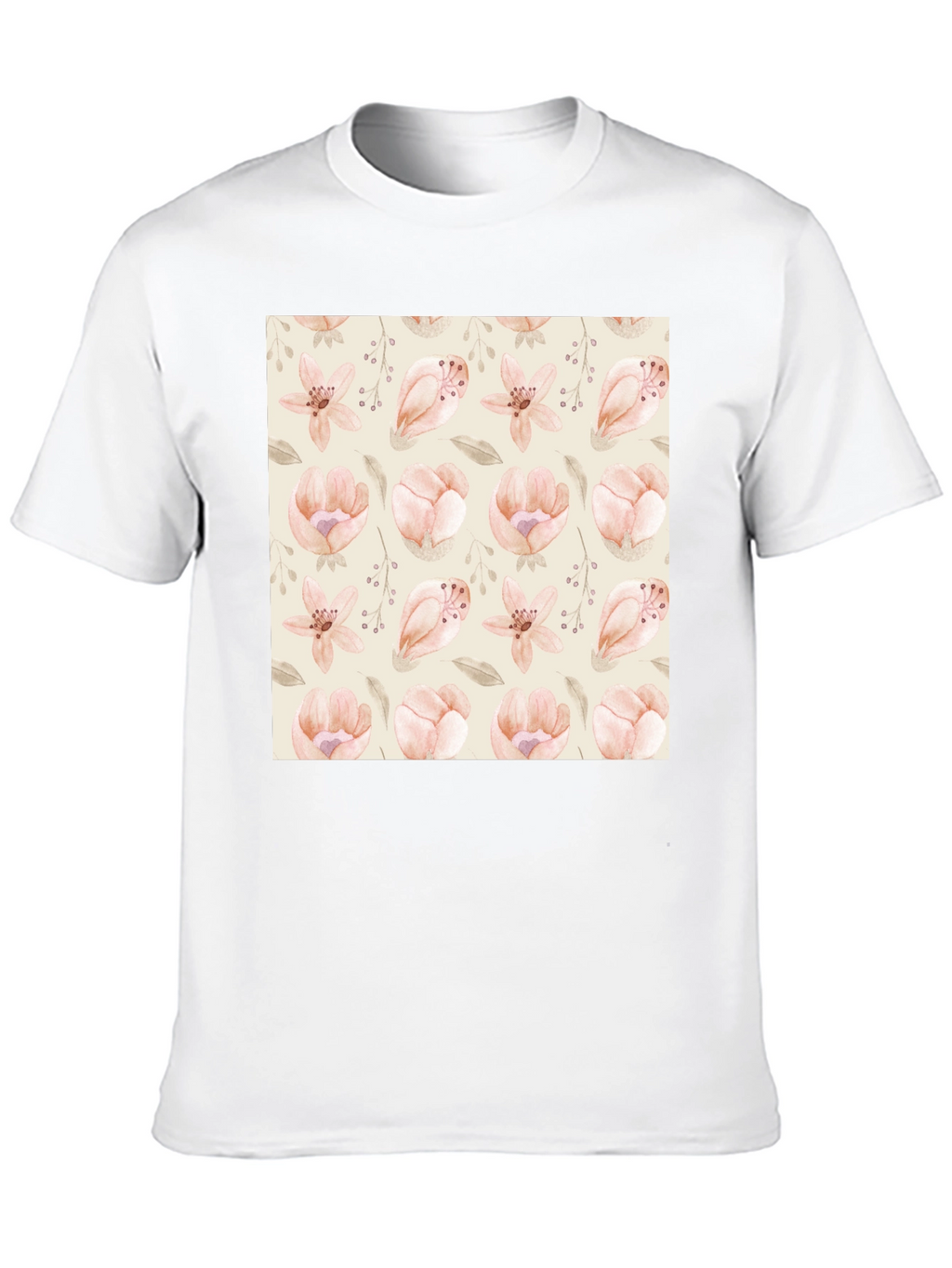 Floral Print Black T-Shirt - Stylish Casual Wear