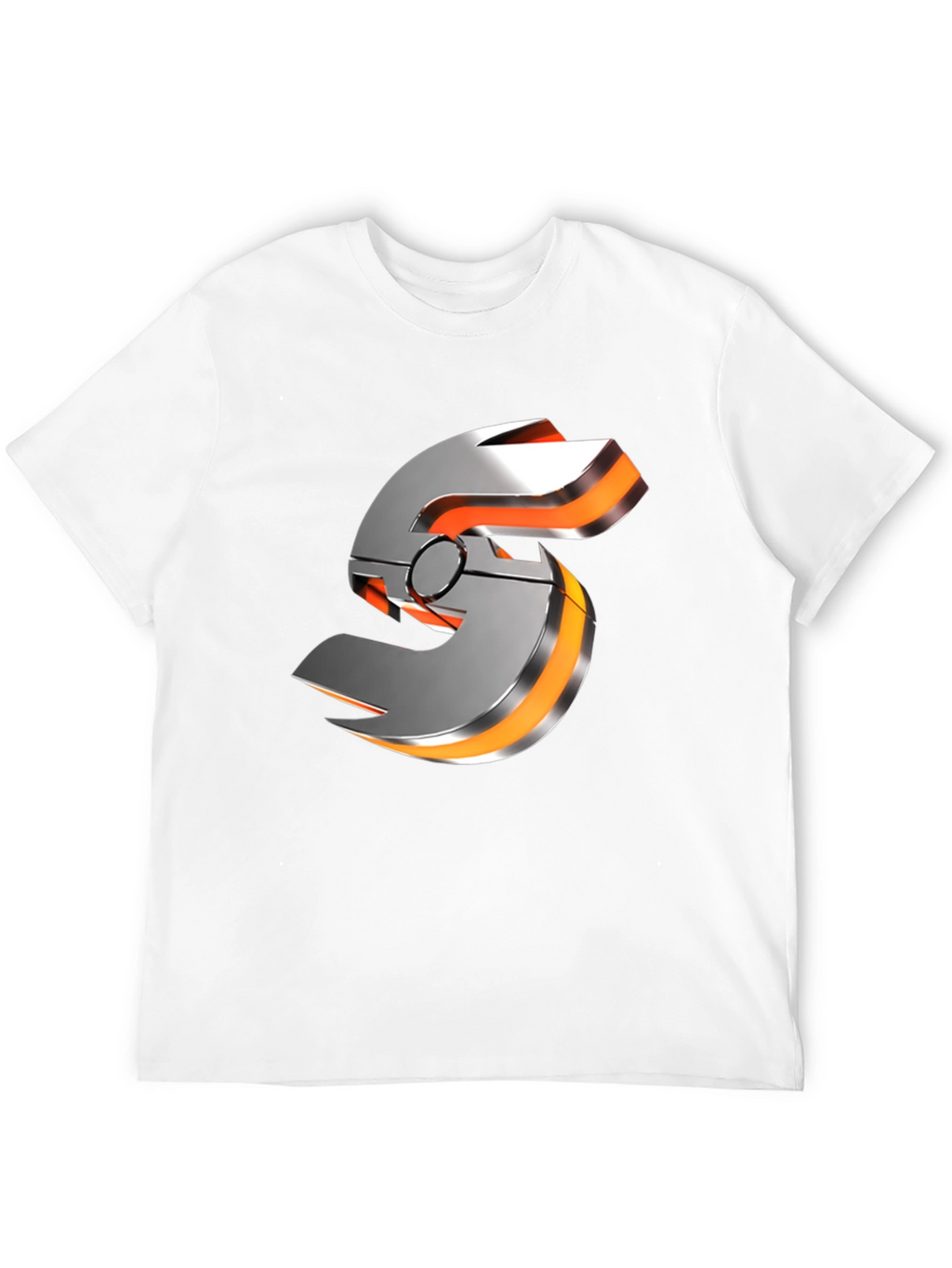 Futuristic Graphic T-Shirt - Metallic S Logo