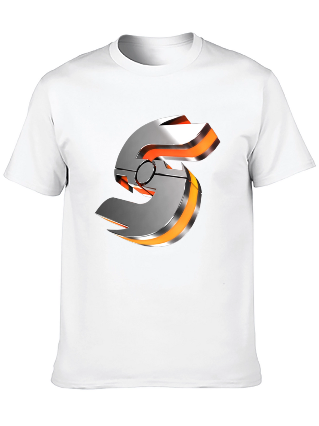 Futuristic Graphic T-Shirt - Metallic S Logo