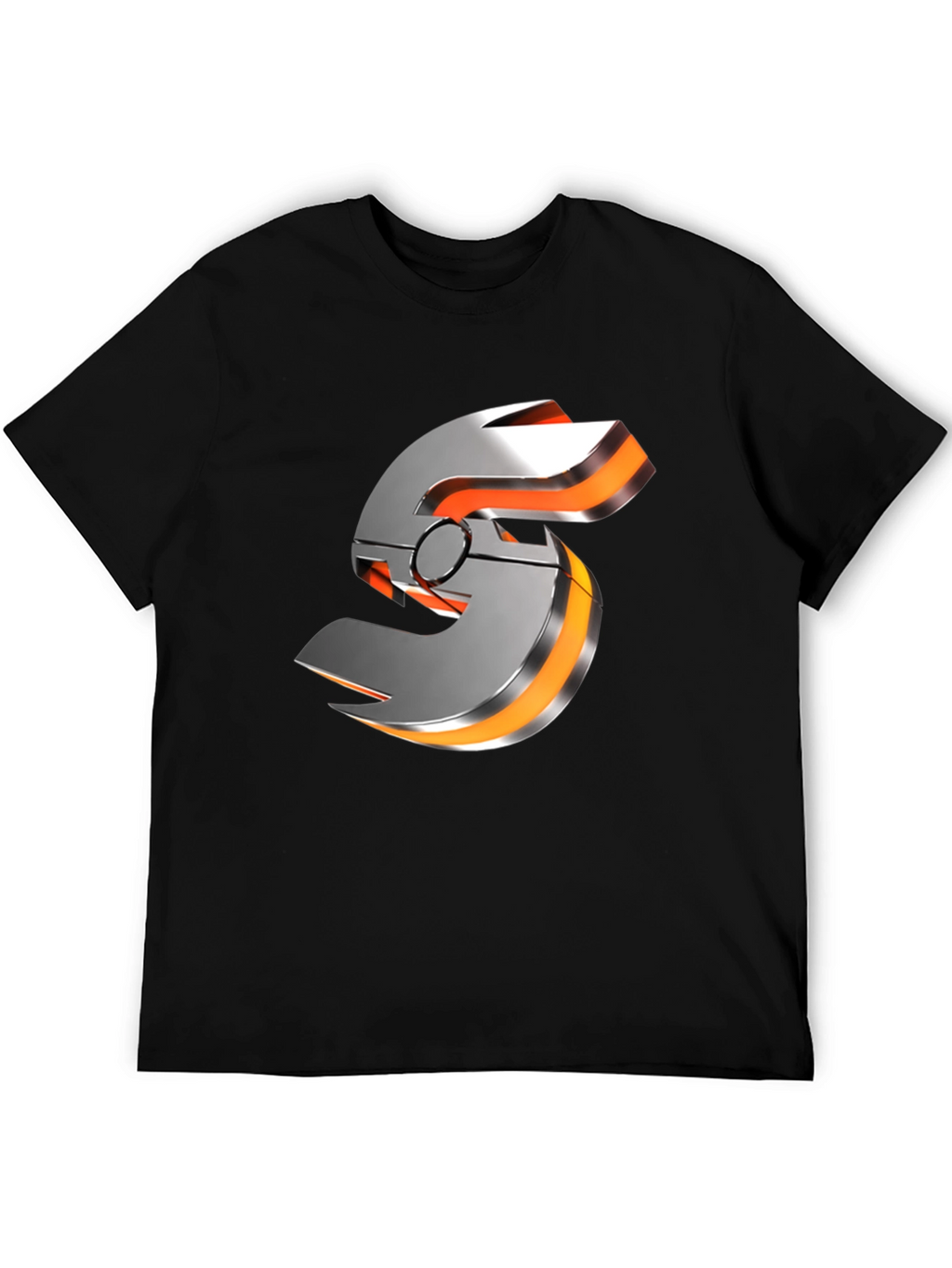 Futuristic Graphic T-Shirt - Metallic S Logo